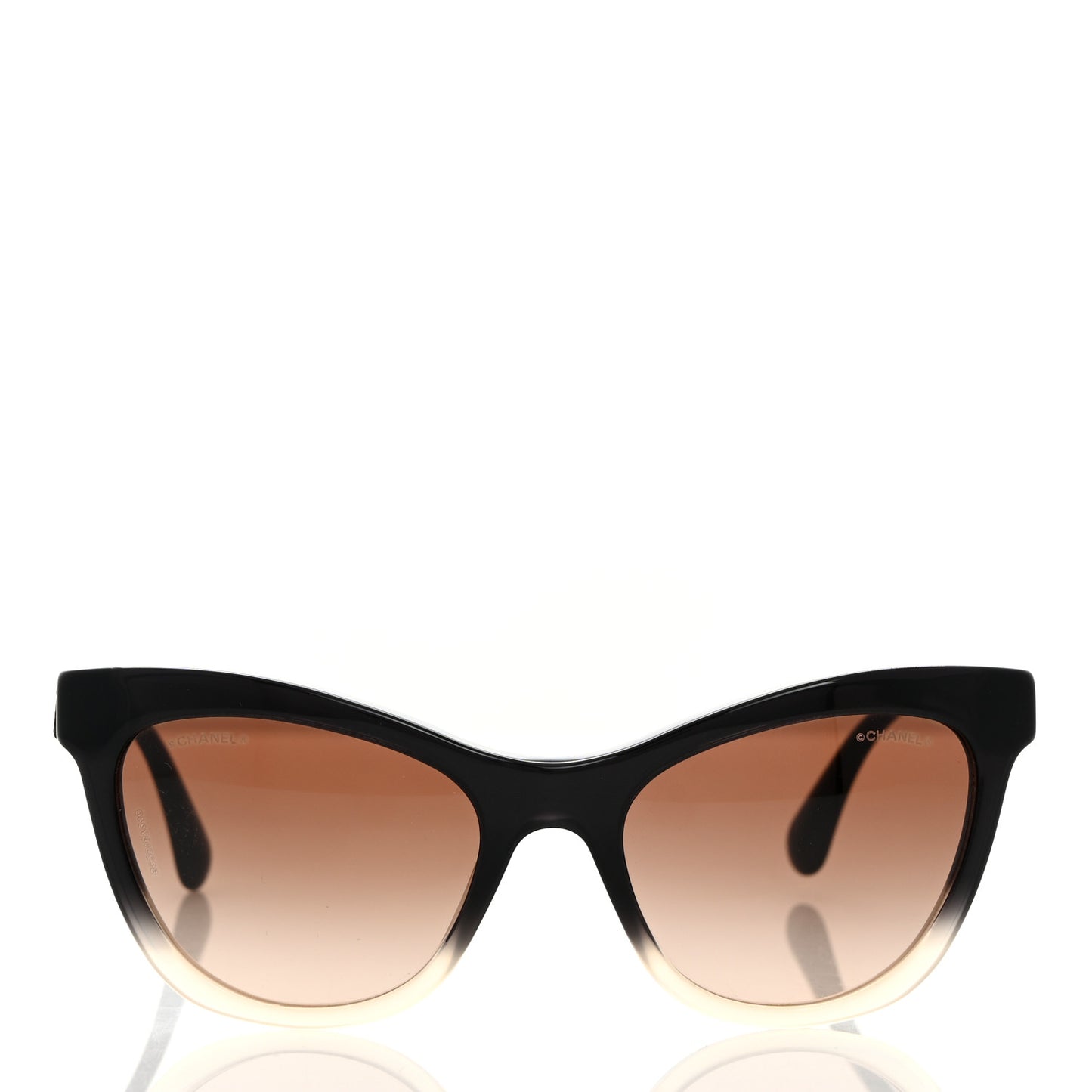 Acetate CC Cat Eye Summer Sunglasses 5350 Black Beige