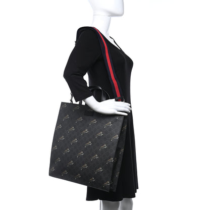 Gucci GG Supreme Monogram Tigers Web Vertical Tote Black Multicolor 3 of 9