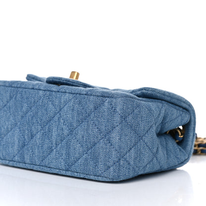 Chanel Denim Quilted Mini Pearl Crush Flap Blue 9 of 10
