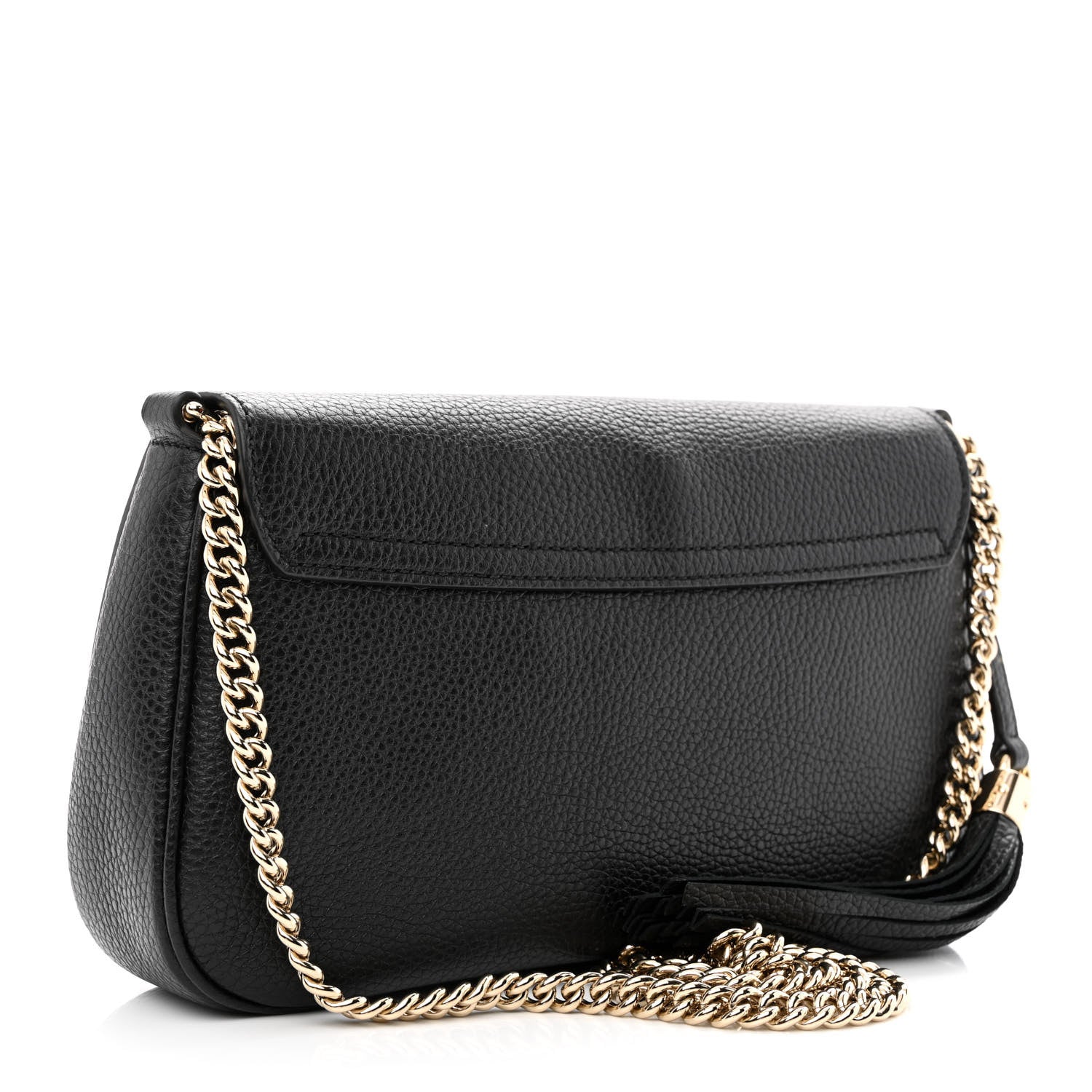 Gucci Pebbled Calfskin Medium Soho Flap Crossbody Black 3 of 11