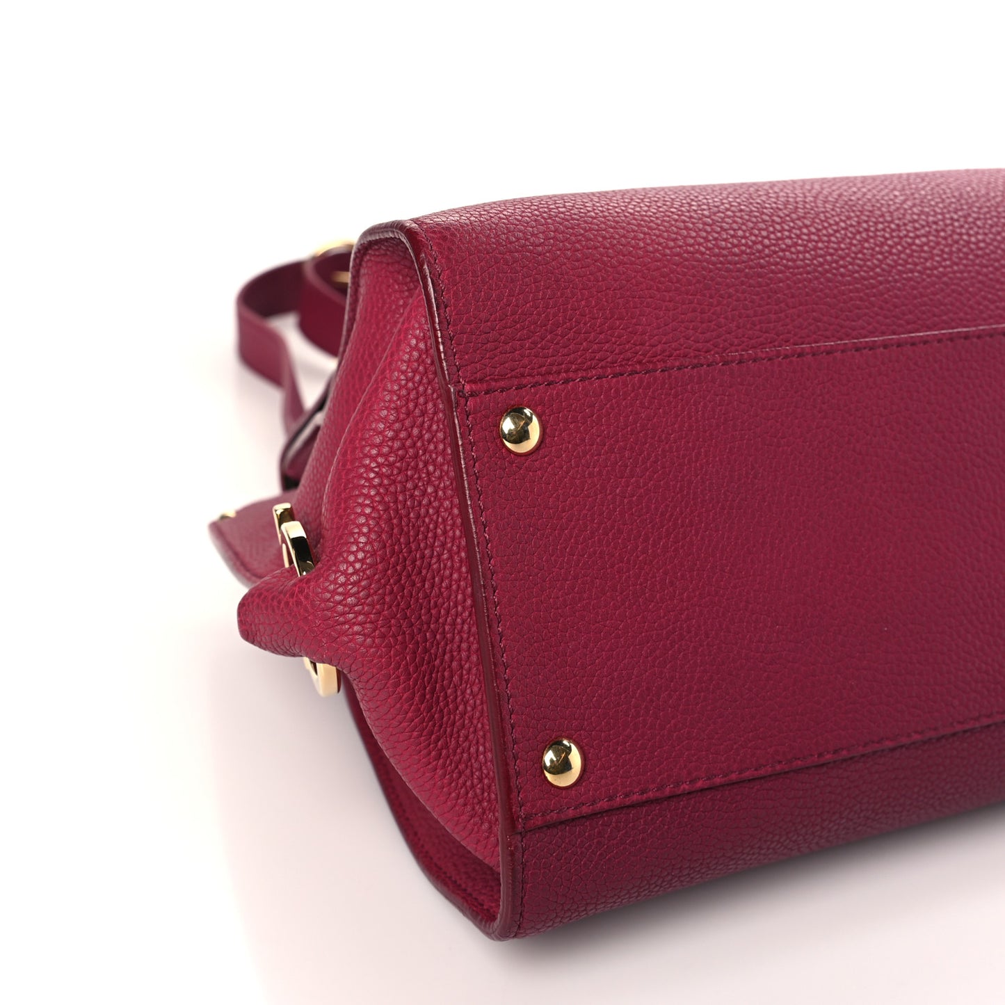 Grained Calfskin Sofia Satchel Pink