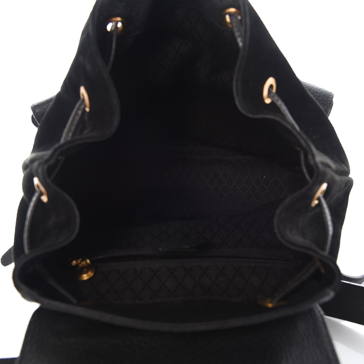 Gucci Suede Bamboo Backpack Black 5 of 16