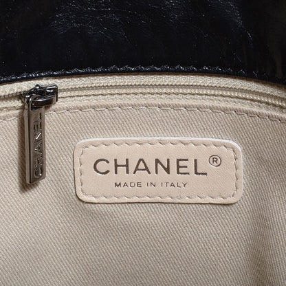 Chanel Glazed Goatskin Double Stitch Maxi Flap Black 6 of 7