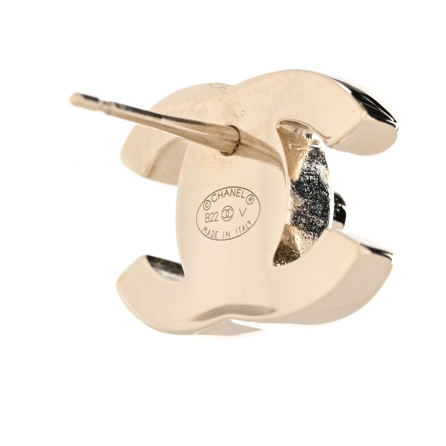 Chanel Metal CC Turnlock Earrings Gold 4 of 5