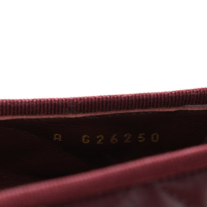 Chanel Lambskin Quilted CC Cap Toe Ballerina Flats 40 Dark Burgundy 9 of 10