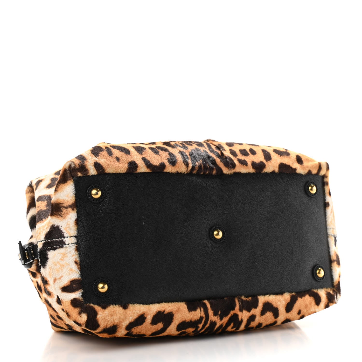 Saint Laurent Pony Hair Leopard Print Tote Black 4 of 15