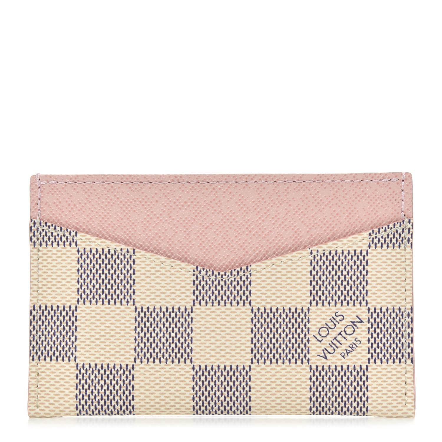 Louis Vuitton Damier Azur Daily Card Holder Rose Ballerine 1 of 7
