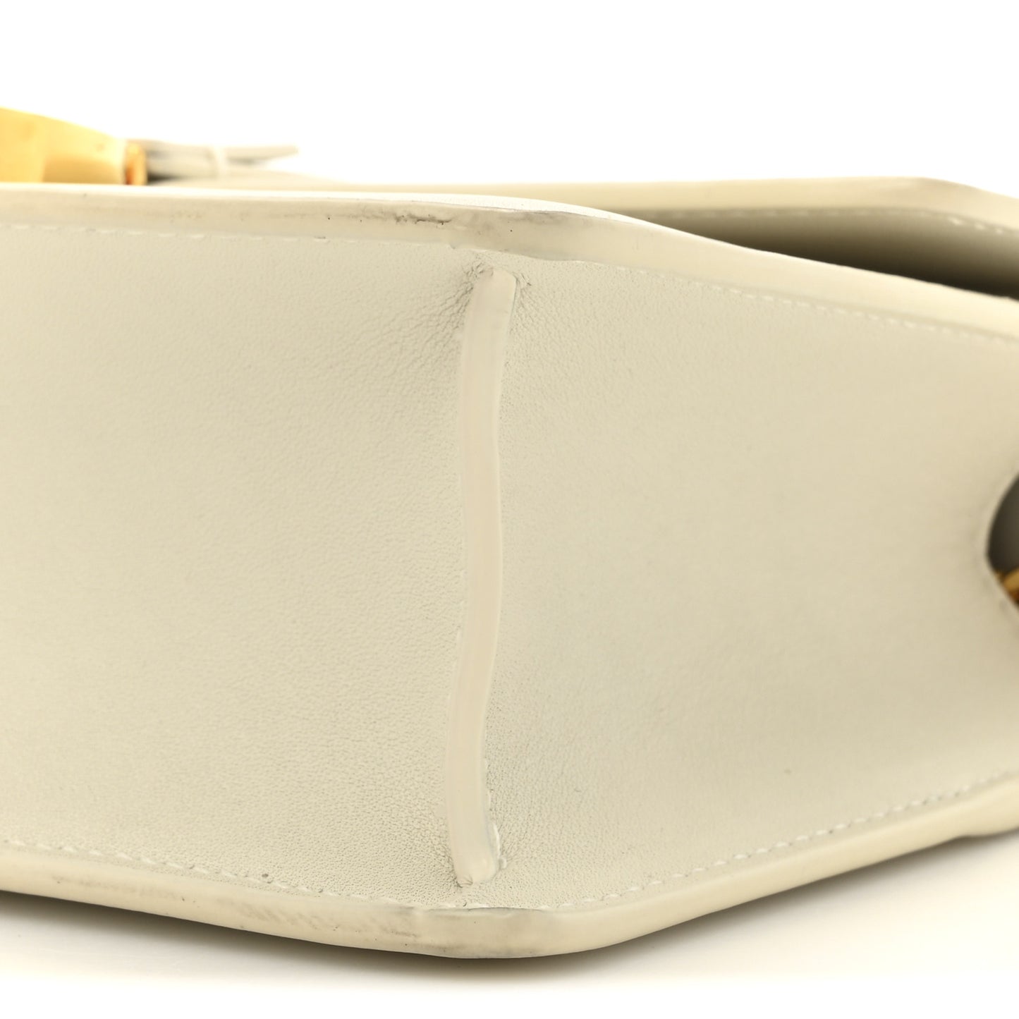 Calfskin 30 Montaigne East West Chain Flap Bag Off White