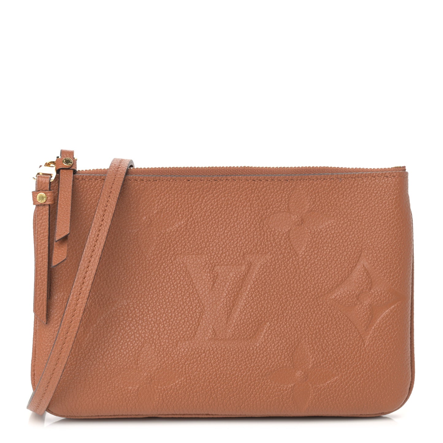 Empreinte Monogram Giant Double Zip Pochette Caramel