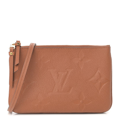 Louis Vuitton Empreinte Monogram Giant Double Zip Pochette Caramel 1 of 10