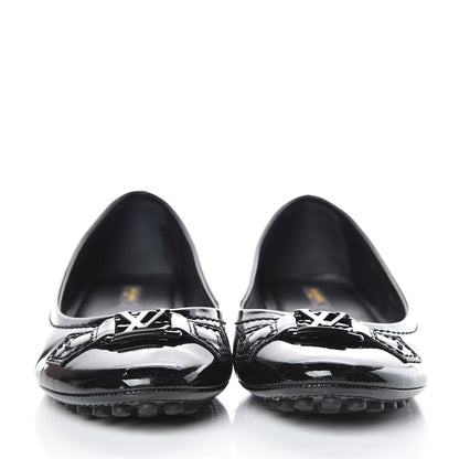 Louis Vuitton Patent Calfskin Oxford Ballerina Flats 39 Black 2 of 10