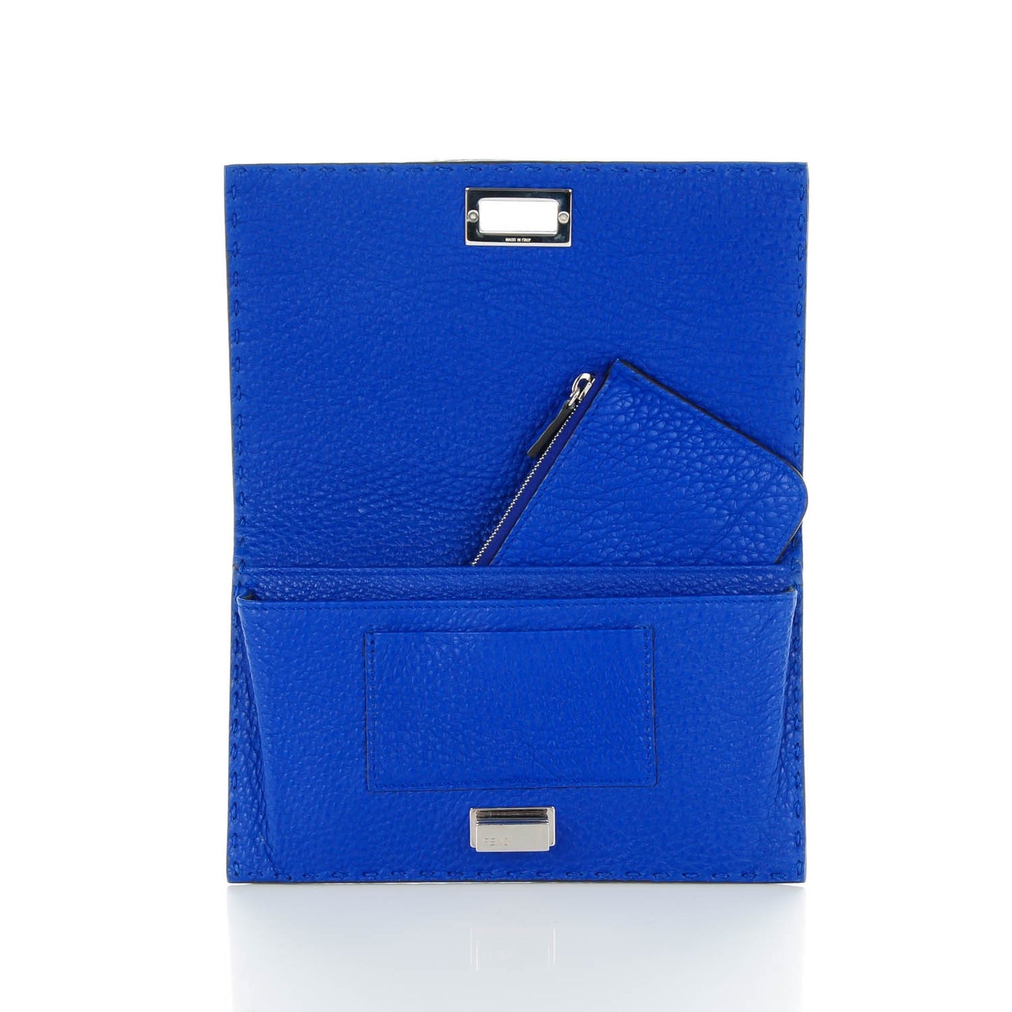 Cuoio Romano Selleria Peekaboo Wallet Blue Neon