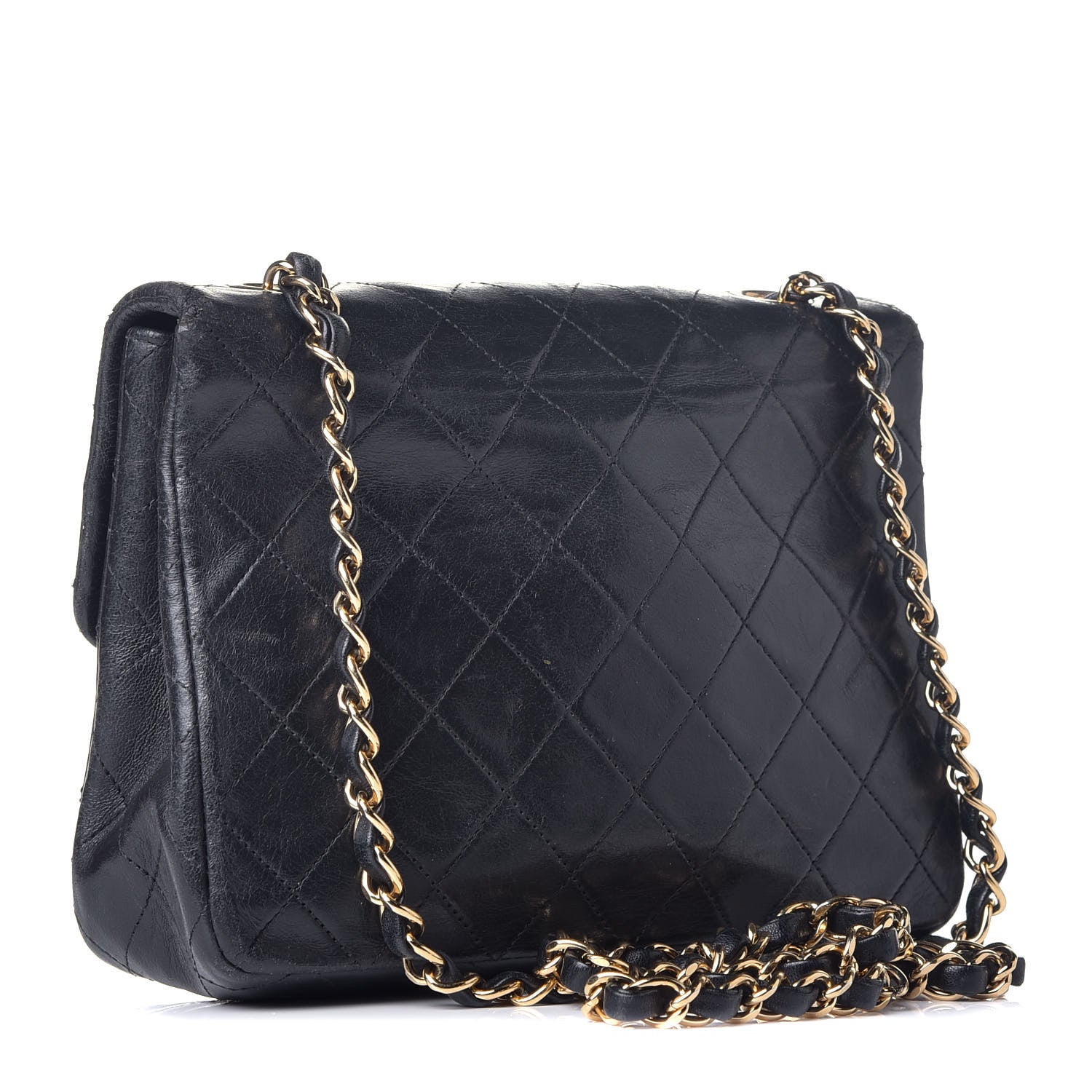 Chanel Lambskin Quilted Small Single Flap Black 3 of 12