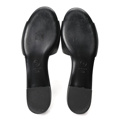 Chanel Lambskin Enamel CC Mules 39.5 Black 6 of 9