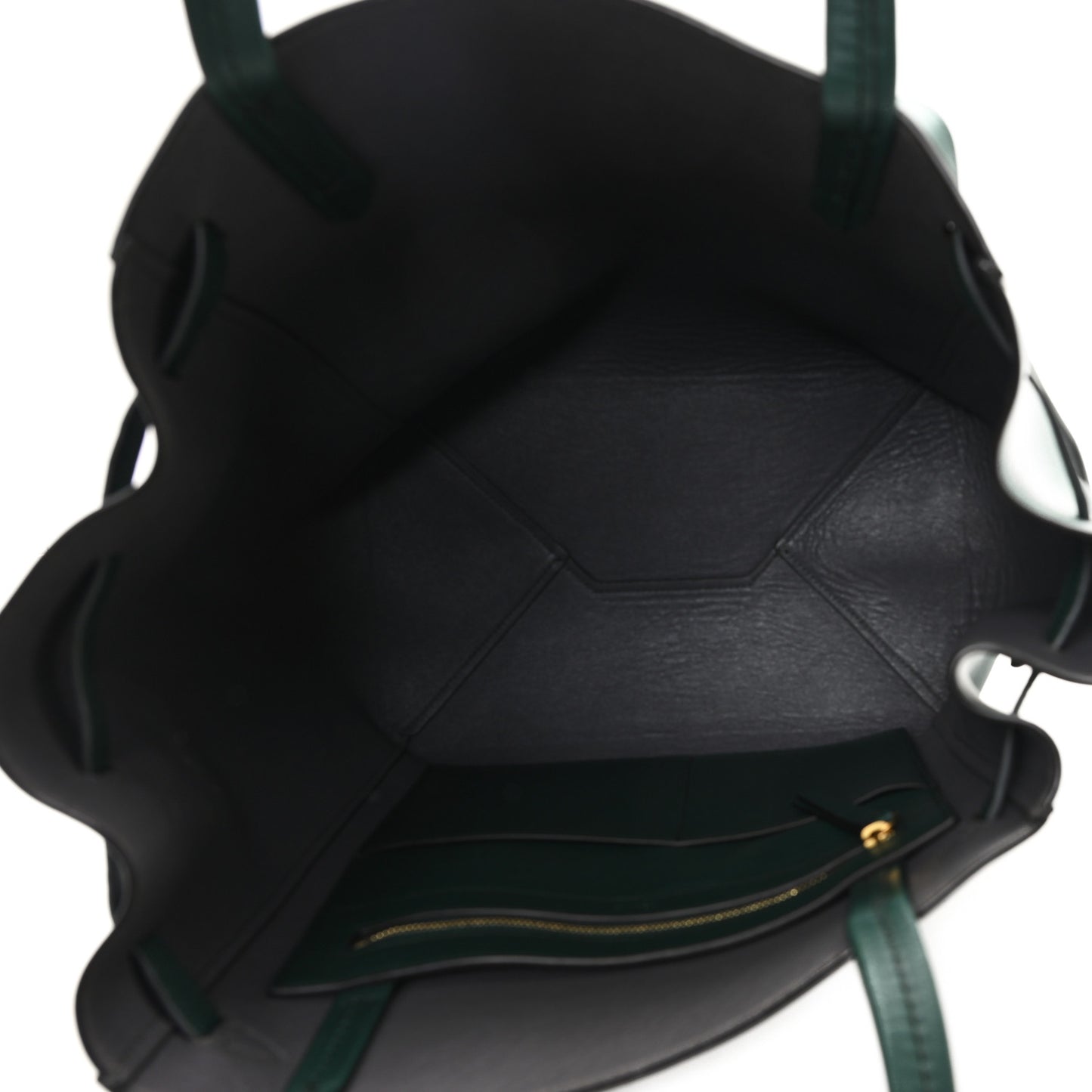 Smooth Calfskin Small Belt Cabas Phantom Dark Green