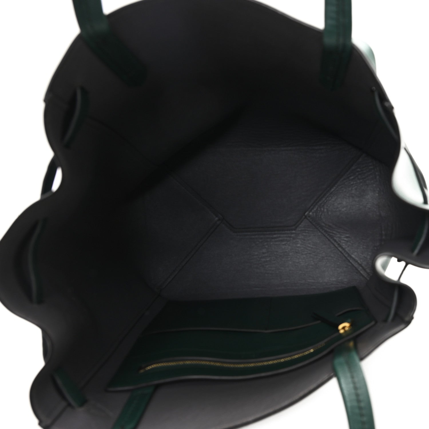 Celine Smooth Calfskin Small Belt Cabas Phantom Dark Green 5 of 10