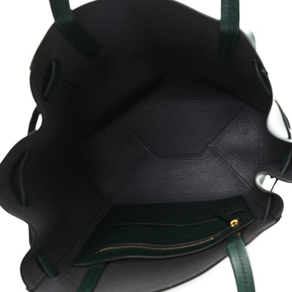 Celine Smooth Calfskin Small Belt Cabas Phantom Dark Green 5 of 10