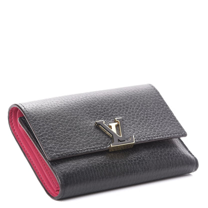 Louis Vuitton Taurillon Capucines Compact Wallet Black 4 of 6