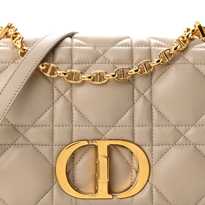 Christian Dior Calfskin Macrocannage Medium Caro Bag Sand 8 of 12