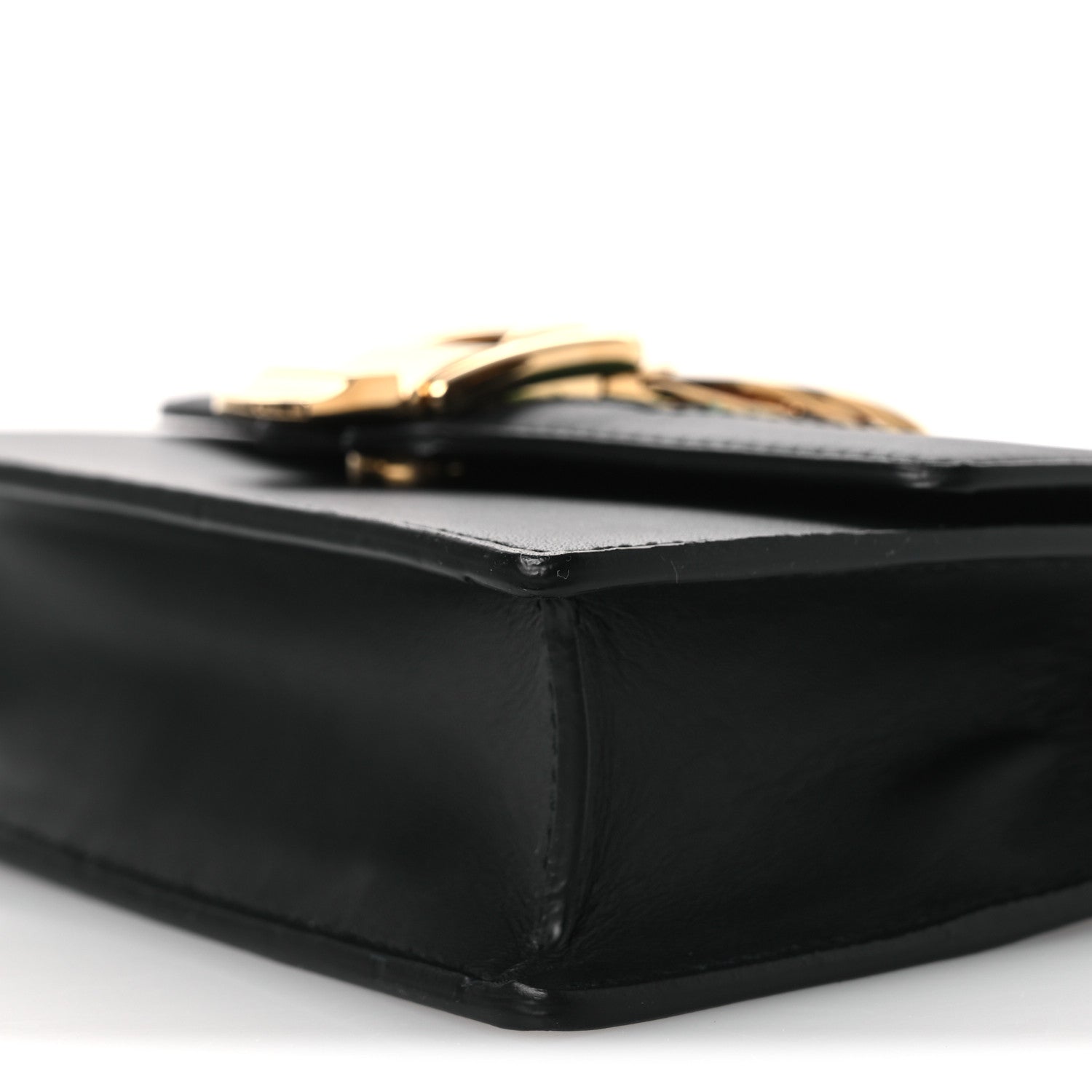 Gucci Calfskin Super Mini Sylvie Chain Shoulder Bag Black 10 of 10