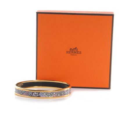 Hermes Enamel Narrow Printed Bracelet 65 Pink 6 of 6