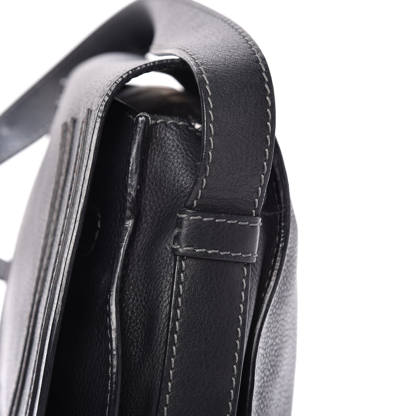 Calfskin Medium Marcie Round Crossbody Bag Black