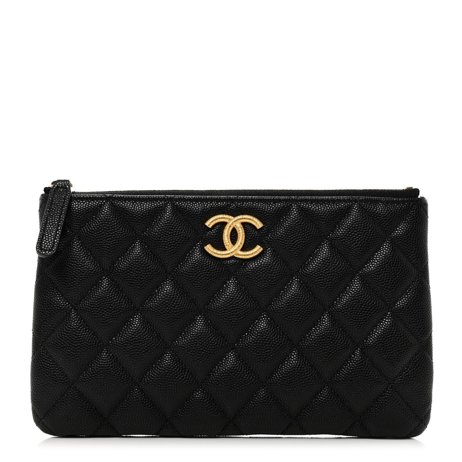 Chanel Caviar Quilted Small CC Cosmetic Case Black 1 of 8