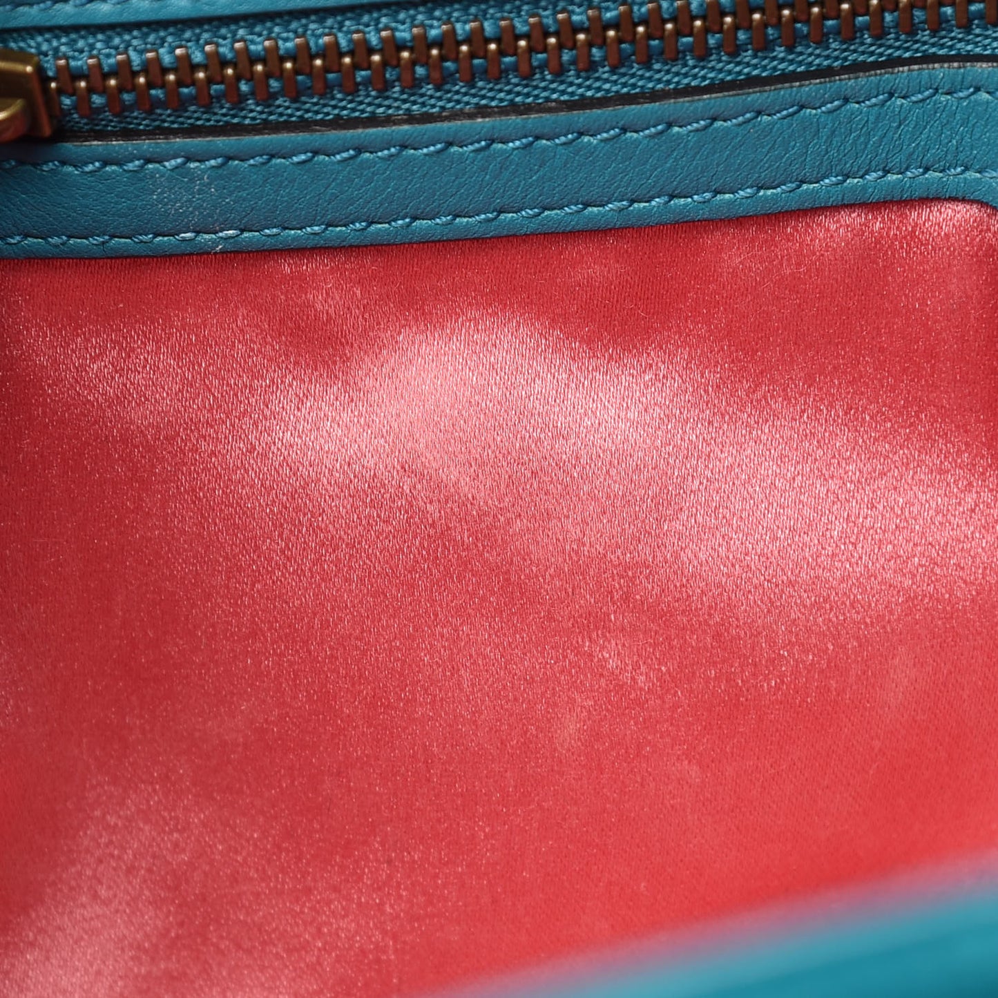 Velvet Matelasse Small GG Marmont Shoulder Bag Pavone Cyan