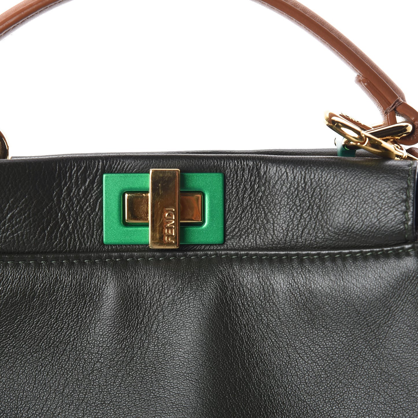 Nappa Colorblock Mini Peekaboo Iconic Satchel Oliva Vacchetta Powder Pink