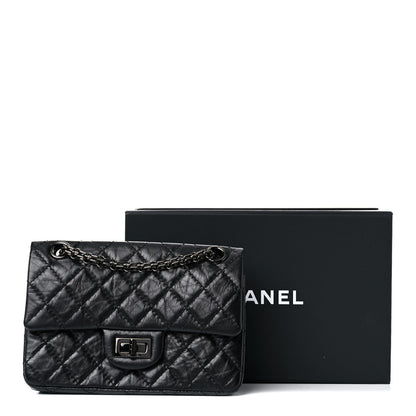 Chanel Aged Calfskin Quilted 2.55 Reissue Mini Flap So Black 13 of 13