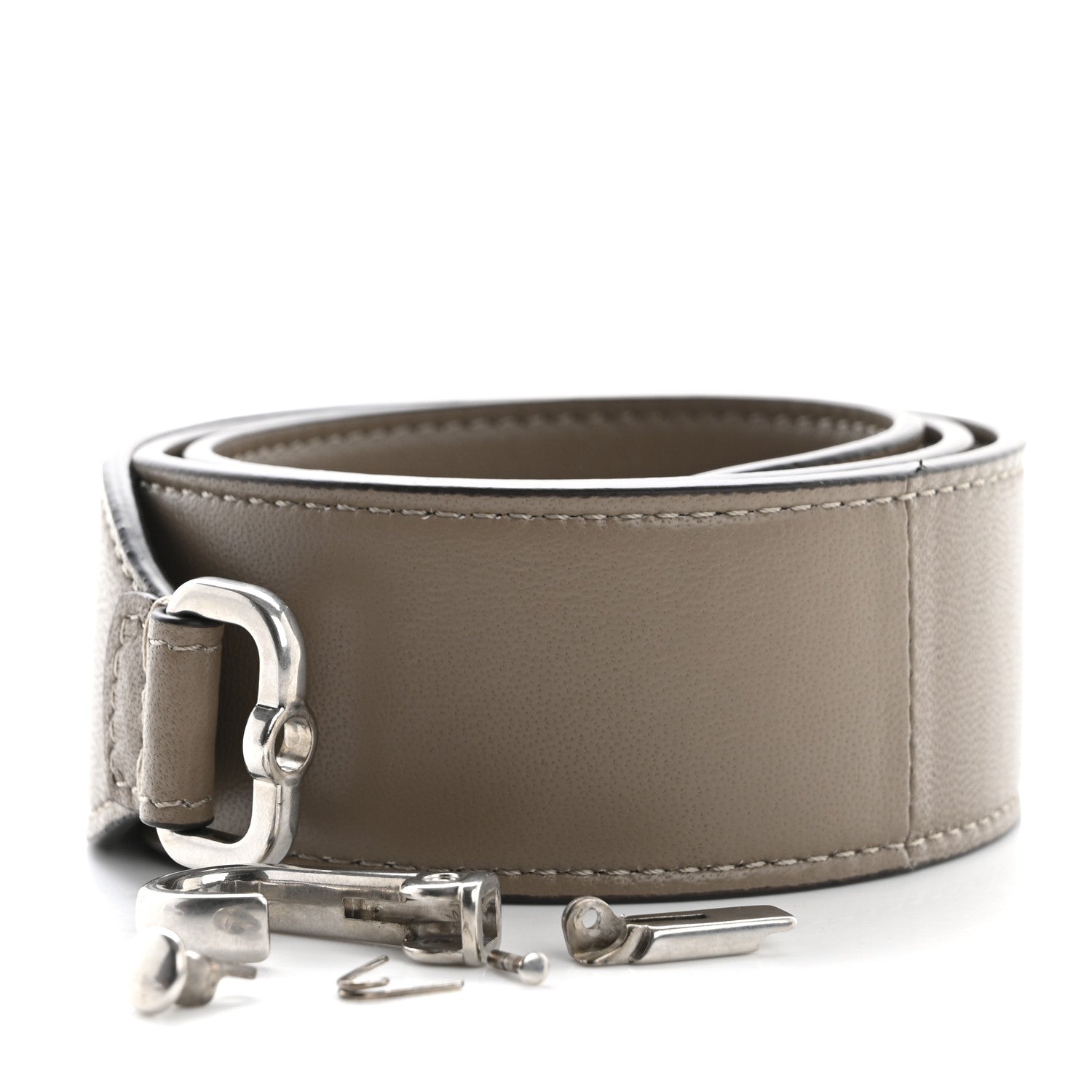 Fendi Nappa FF 1974 Embossed Stitched Baguette Tortora 12 of 13