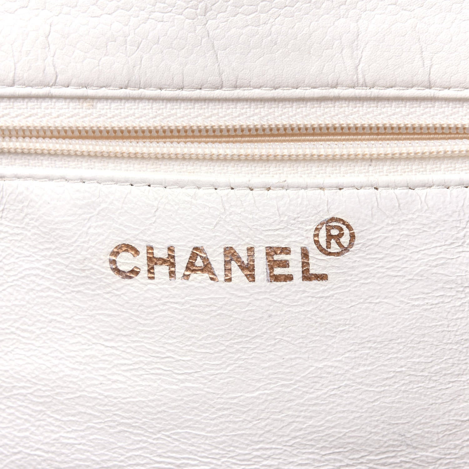 Chanel Caviar CC Tote White 9 of 13
