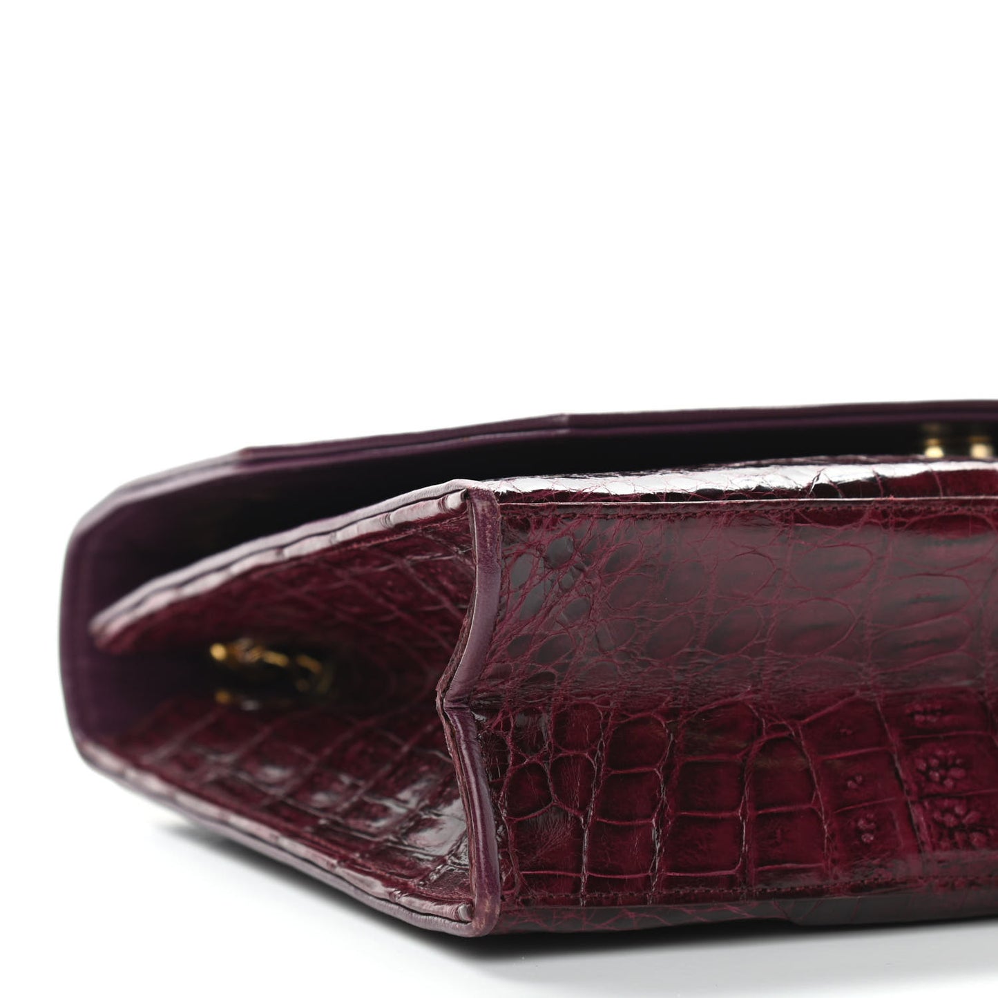 Alligator Envelope Flap Burgundy
