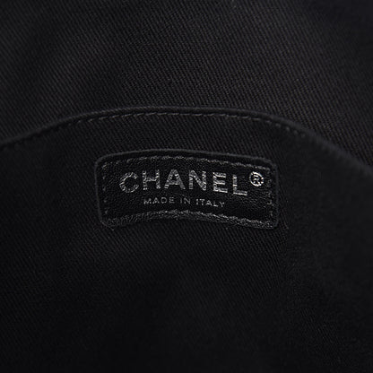 Chanel Crumpled Grained Calfskin Zip and Carry Shopping Tote Black 6 of 11