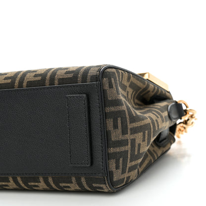 Versace X FENDI Grained Calfskin Fendace Medium La Medusa Top Handle Bag Black Brown 9 of 9
