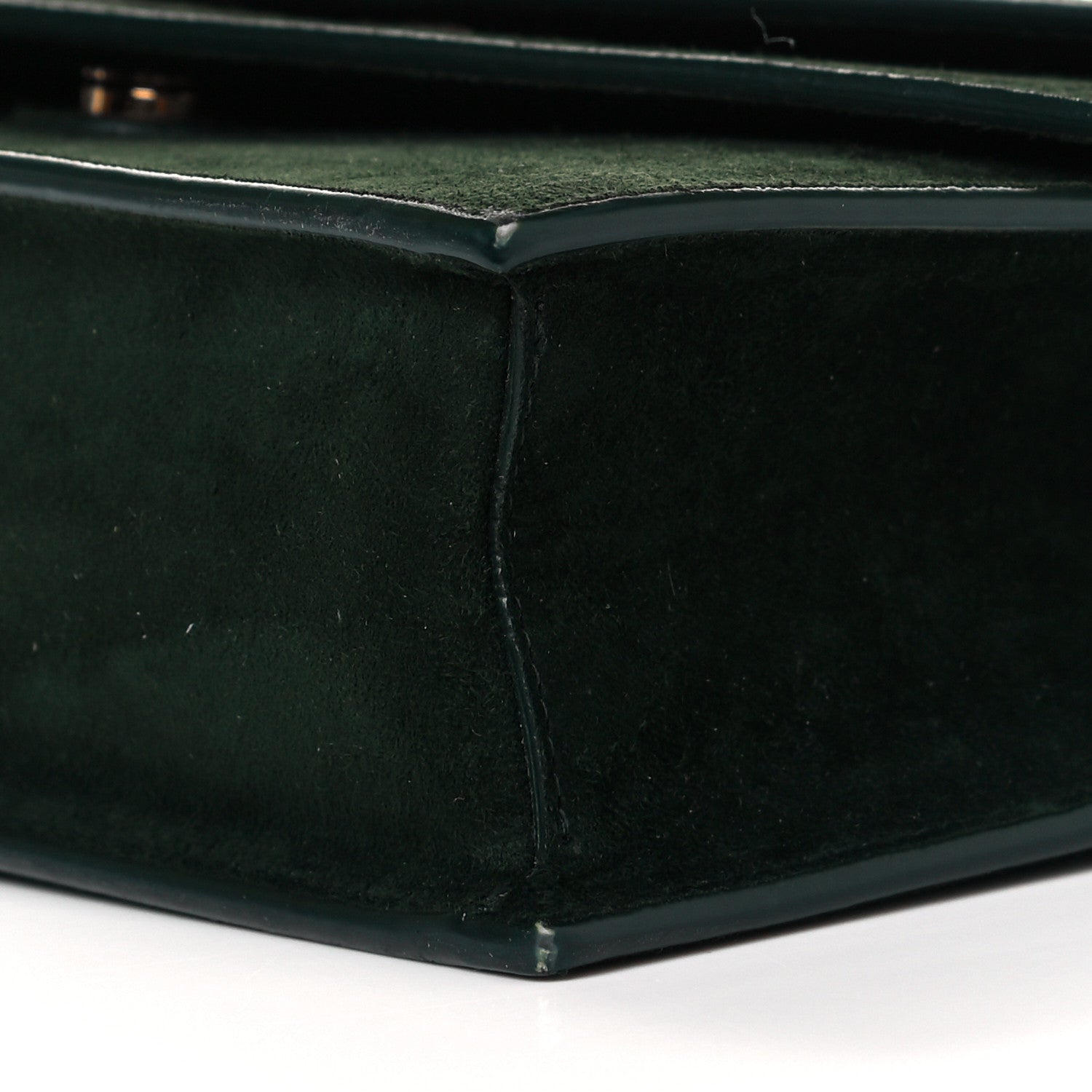 Saint Laurent Suede Sulpice Monogram Medium Shoulder Bag Green 8 of 10