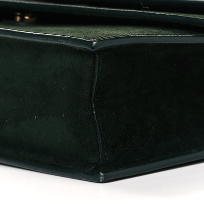 Saint Laurent Suede Sulpice Monogram Medium Shoulder Bag Green 8 of 10