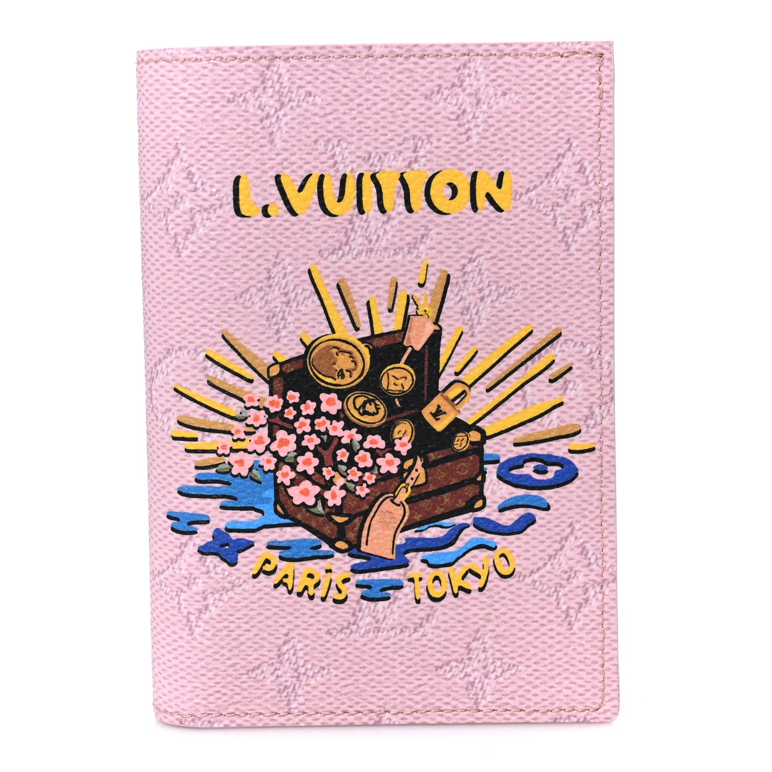 Louis Vuitton Monogram Paris Tokyo Pocket Organizer NM Pink 1 of 8