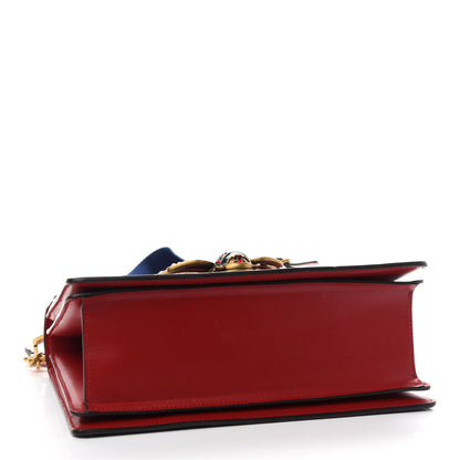Gucci Calfskin Sylvie Web Small Queen Margaret Top Handle Bag Blue Agata Hibiscus Red Mystic White Sugar Pink 4 of 9