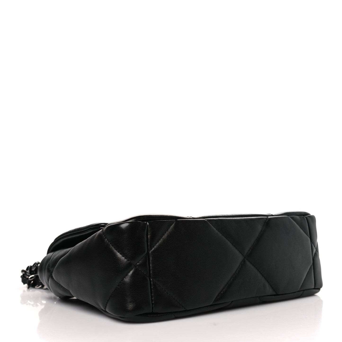 Lambskin Quilted Medium Chanel 19 Flap So Black