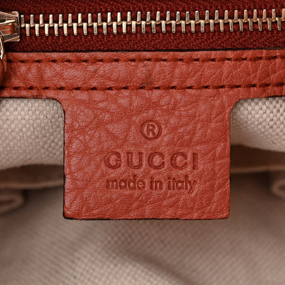 Gucci Pebbled Calfskin Medium New Jackie Shoulder Bag Coral 6 of 15