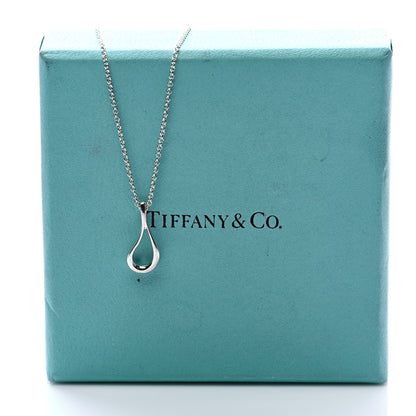 Tiffany Sterling Silver Elsa Peretti Open Tear Drop Pendant Necklace 6 of 6