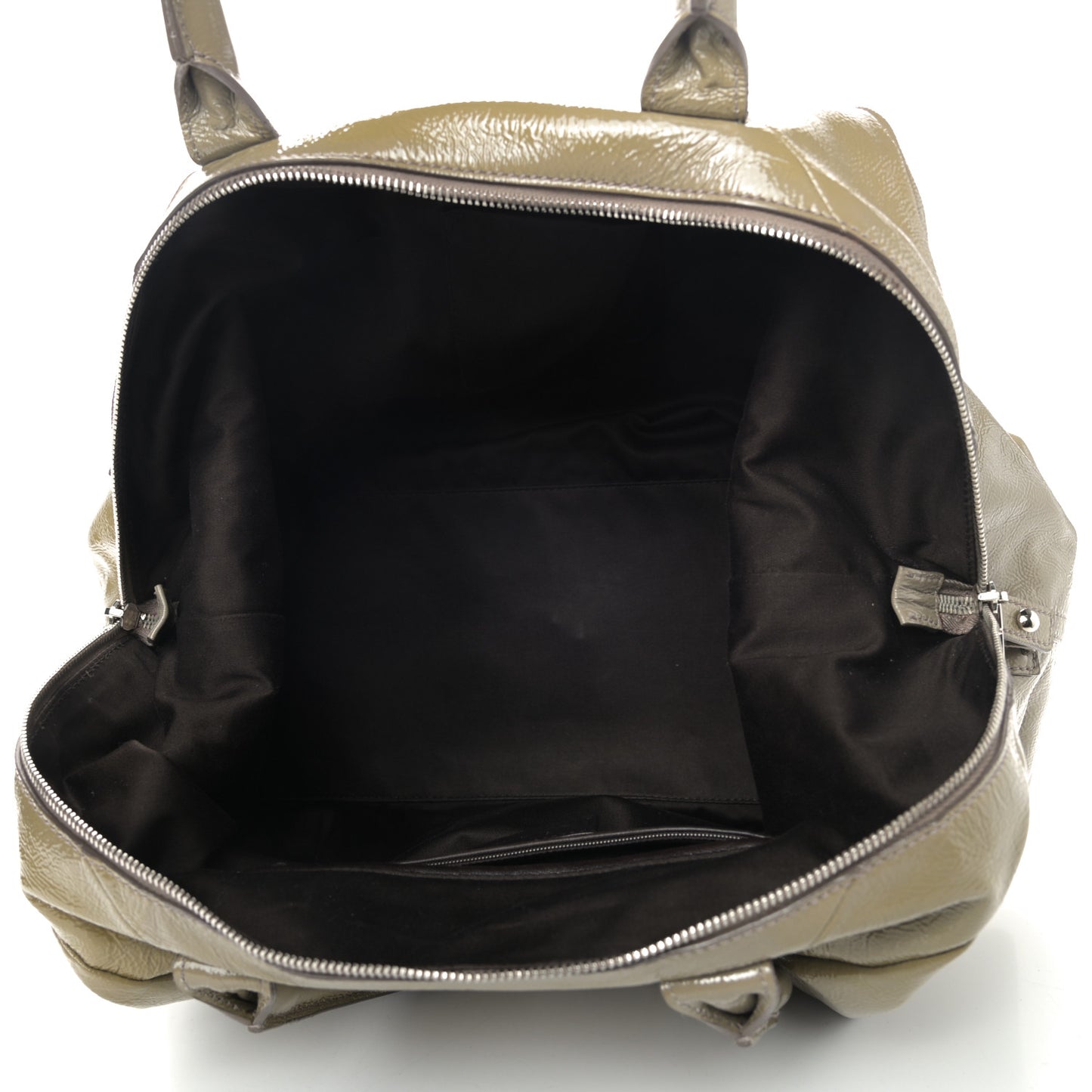 Textured Patent Medium Easy Sac Taupe