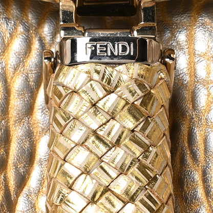 Fendi Nappa Nuvolata Bimetal Spy Oro Argento 14 of 19