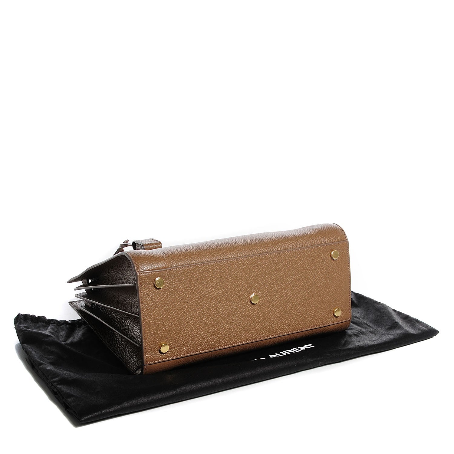 Saint Laurent Grained Calfskin Small Sac De Jour Dark Beige 4 of 8