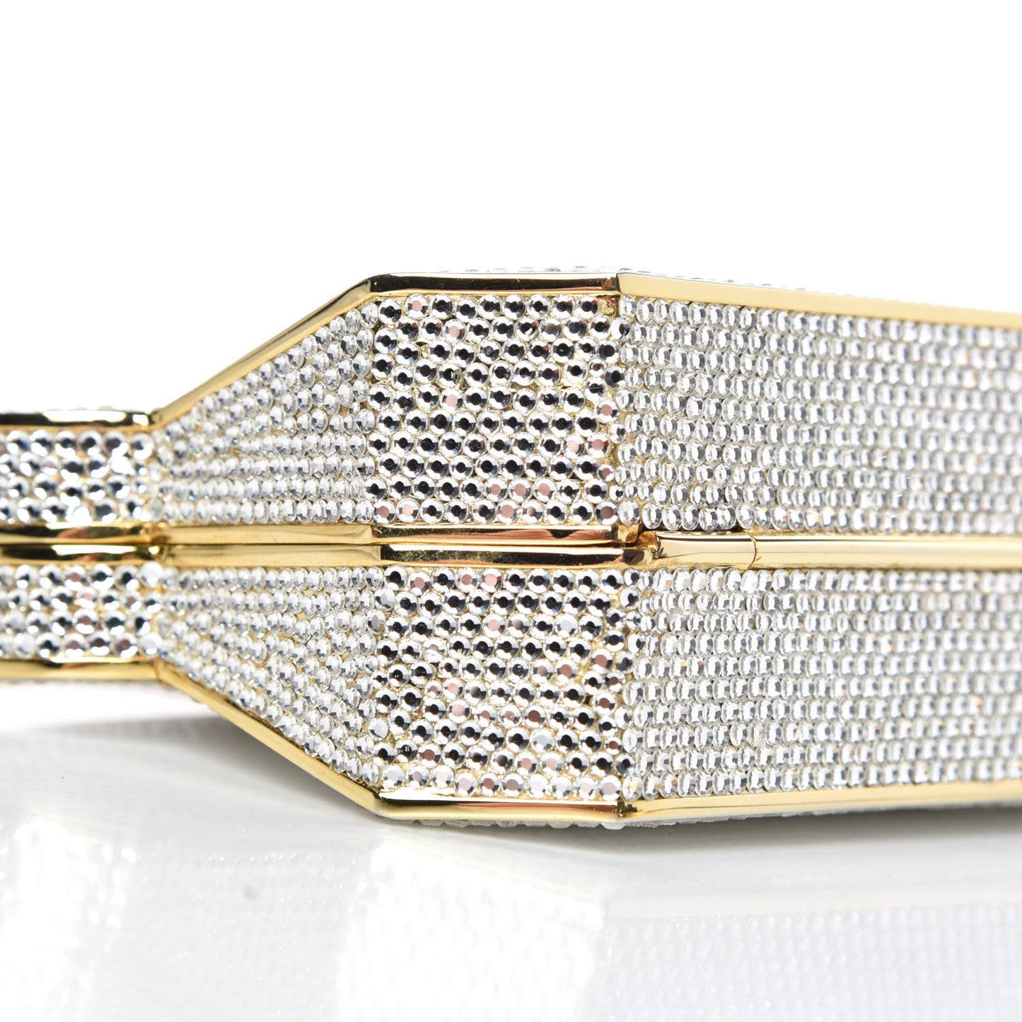 Swarovski Crystal Minaudiere Clutch Silver