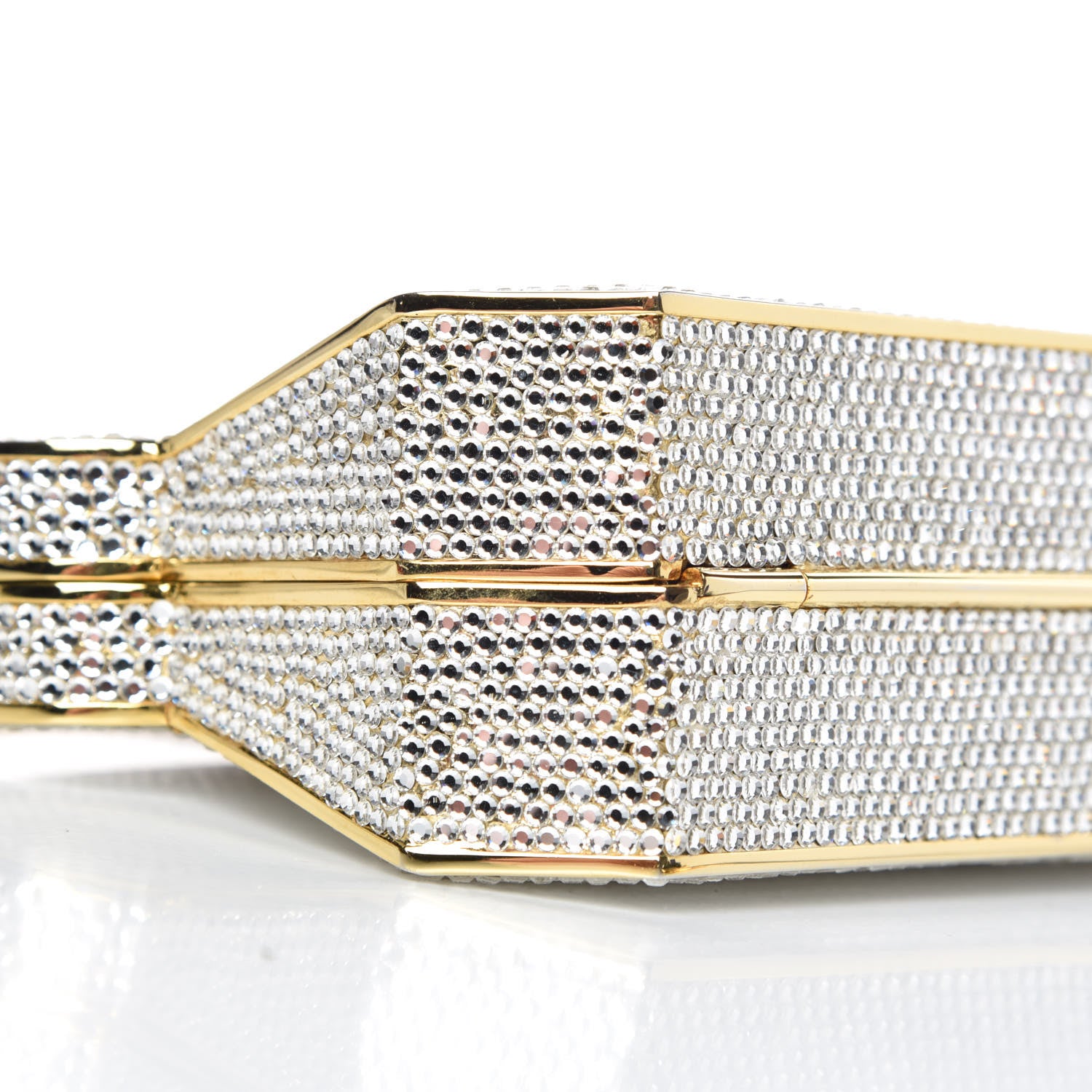 Judith Leiber Swarovski Crystal Minaudiere Clutch Silver 6 of 16
