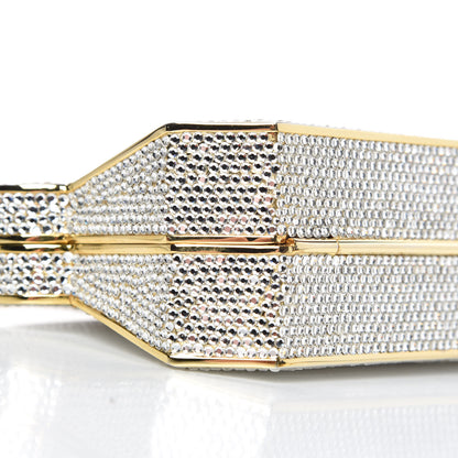 Judith Leiber Swarovski Crystal Minaudiere Clutch Silver 6 of 16