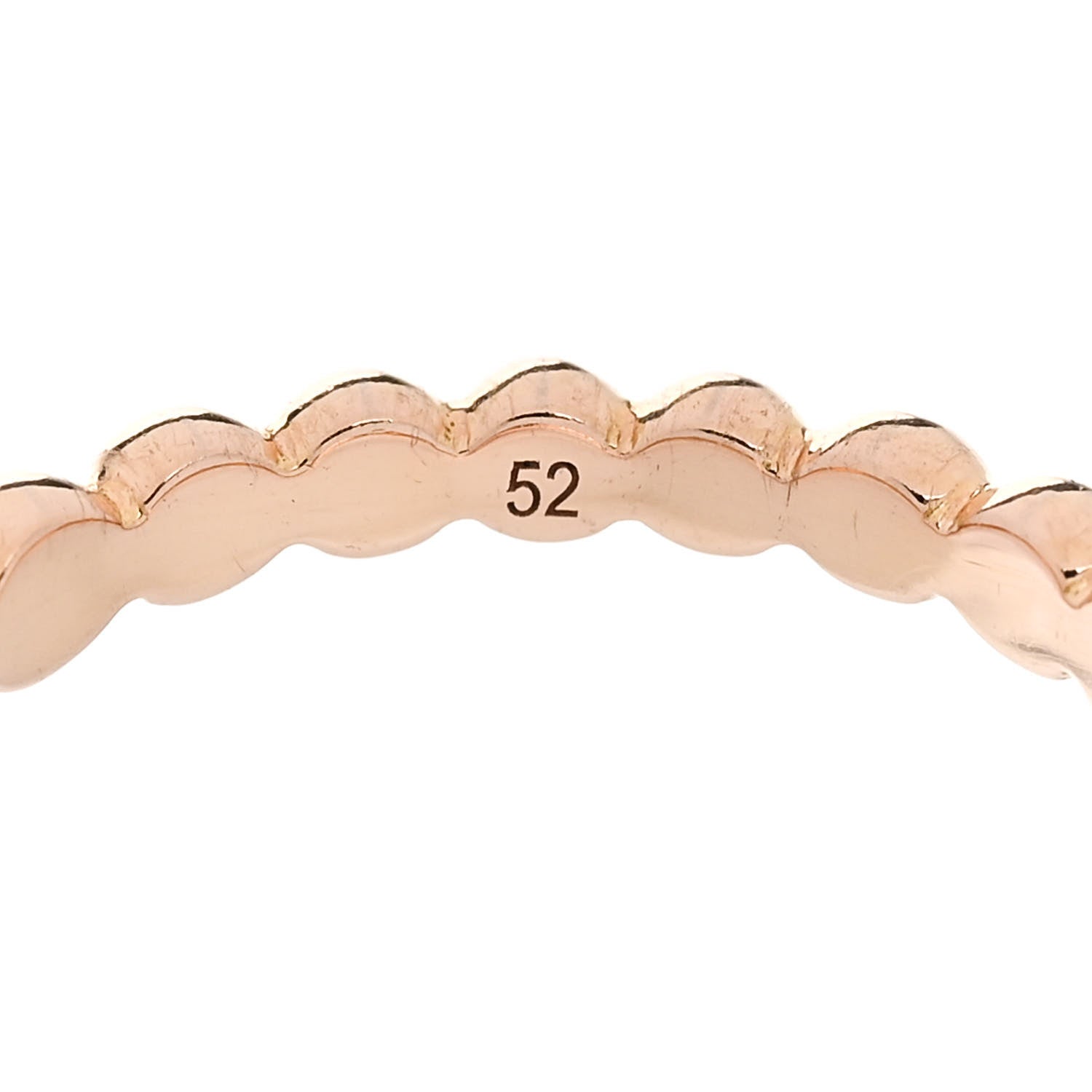 Van Cleef & Arpels 18K Rose Gold Carnelian Perlee Couleurs Variation Ring 52 6 6 of 6