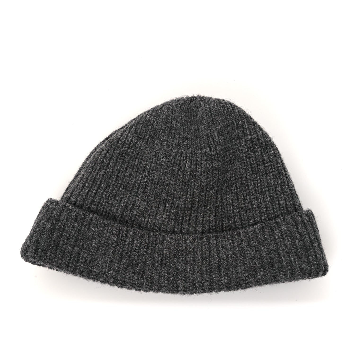 Wool Cashmere Beanie Hat Grey